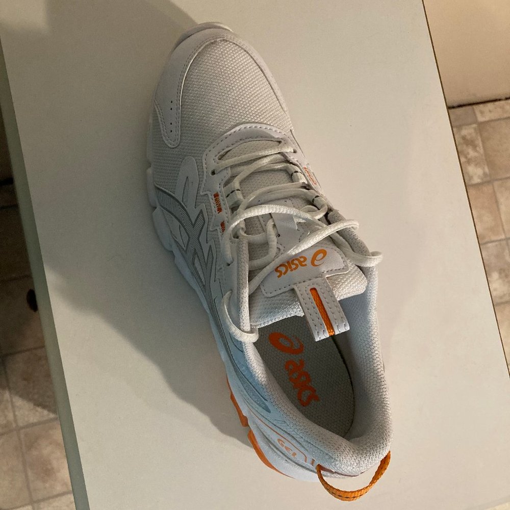 Asics GEL-QUANTUM 90 White/Sun Peach Running Sneakers - Picture 11 of 12